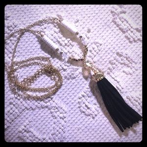 Black Tassel Necklace